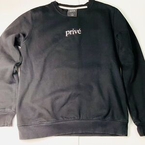 Privé Black Logo Sweatshirt Women’s Large